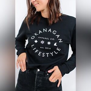 Okanagan Lifestyle Black Community Crewneck